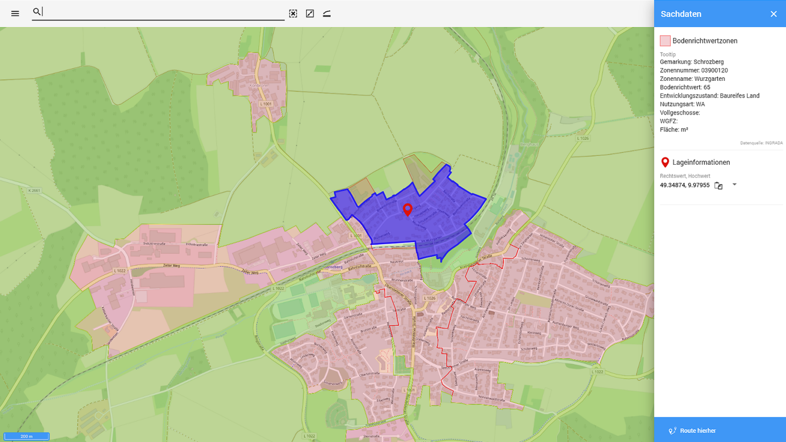 Bodenrichtwerte - Stadt Schrozberg