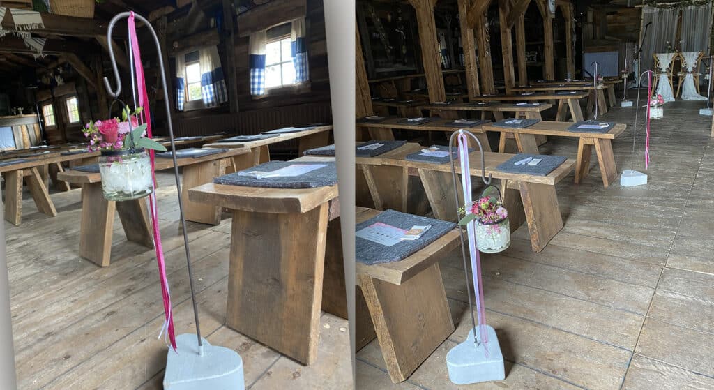 Bierstadl in Riedbach für Trauung vorbereitet
