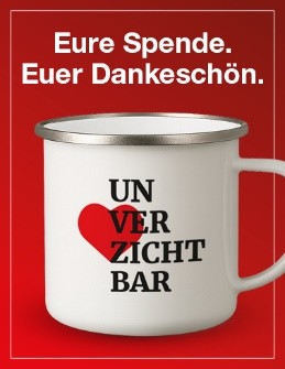 Gute Tat hoch2: Jetzt zu zweit zur Blutspende und Tassen-Duo sichern