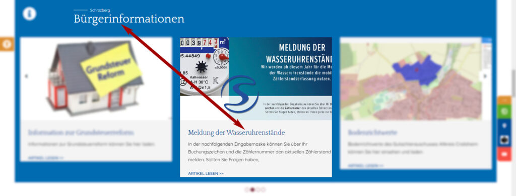 Ablesung der Wasseruhren zum Jahresende 2025 per Ablesebrief und ONLINE Meldung auch ONLINE mit QR-Code möglich